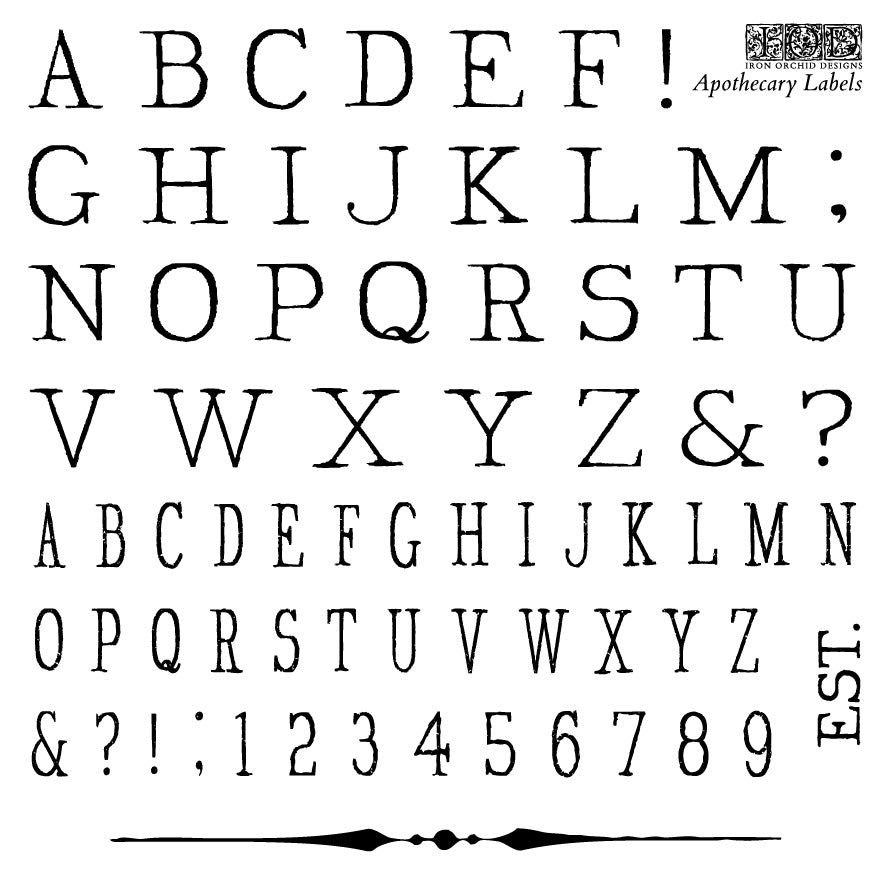 IOD Stamp Set - Apothecary Labels