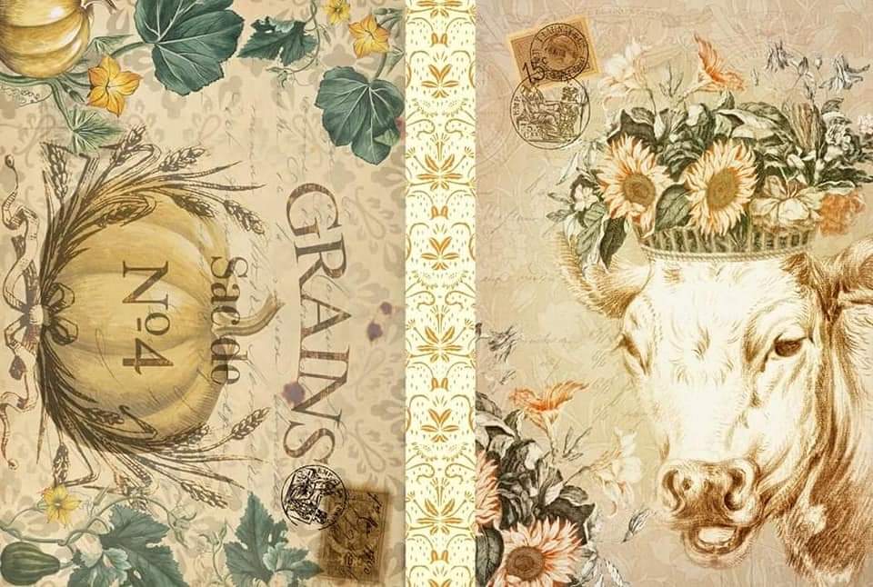 Roycycled Decoupage Paper Retired - Fall Project Blocks B