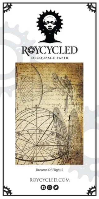 Roycycled Decoupage Paper Retired - Dreams of Flight 2