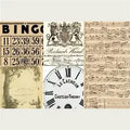 Roycycled Decoupage Paper Retired - Typography Blocks