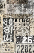 Roycycled Decoupage Paper Retired - Grunge Numbers (Bingo)