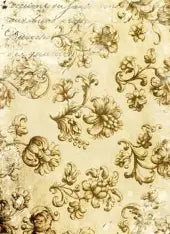 Roycycled Decoupage Paper Retired - Distressed Grunge Floral