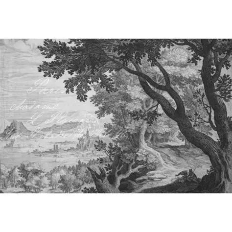 Roycycled Decoupage Paper Retired - Etched Countryside