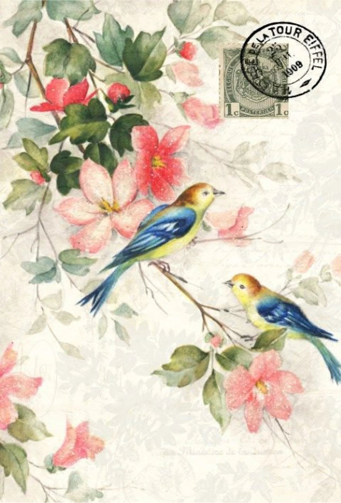 Roycycled Decoupage Paper Retired - Blue Wings