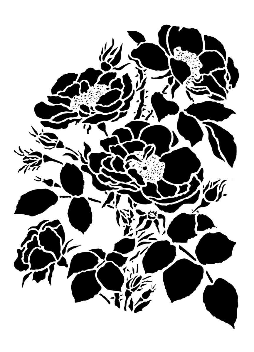 Posh Chalk Stencil - Lovely Lush Posey