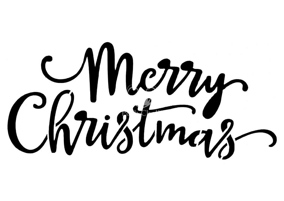 Posh Chalk Stencil - Merry Christmas